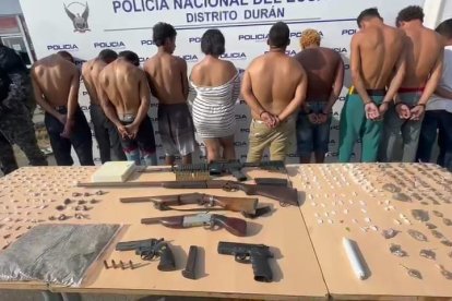 Los detenidos fueron presentados por la Policía.