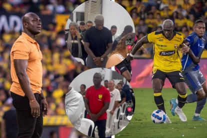 Segundo Castillo y Felipe Caicedo entrenador y jugador de Barcelona SC.