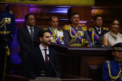Niels Olsen, Presidente de la Asamblea Nacional durante la posesión de Daniel Noboa.