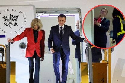 Durante una visita oficial a Vietnam, Emmanuel Macron fue sorprendido por un empujón de su esposa, que quedó registrado en video.