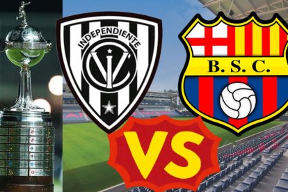 Independiente del Valle vs Barcelona por Copa Libertadores.