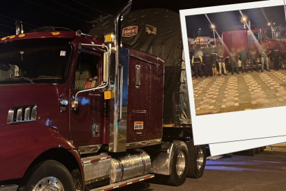 La droga estaba camuflada en la estructura de un remolque interceptado por la Policía en Tulcán.