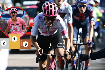 Isaac del Toro resiste en la cima, pero Carapaz se acerca peligrosamente tras brillar en la montaña.