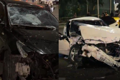 Los vehículos involucrados en el accidente de tránsito en Manta.