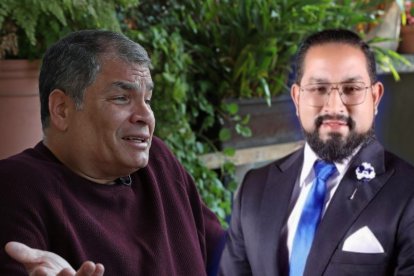 Rafael Correa, líder de la RC, se enfrenta a Sergio Peña, asambleísta.
