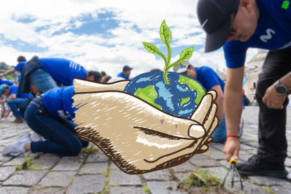 Voluntarios de Fundación Telefónica devuelven el color a espacios históricos del Centro.