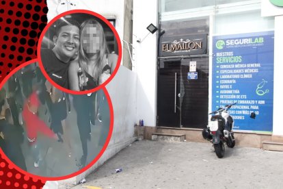 Esta foto fue tomada antes del crimen de Bryan Murillo, dentro del centro de diversión. En la imagen aparece acompañado de su esposa.