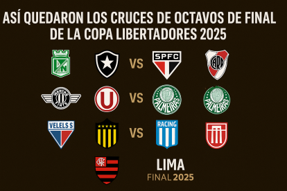 Así quedaron los partidos de octavos de final de la Copa Libertadores 2025.