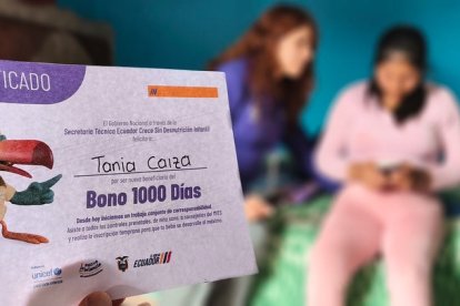Las mujeres embarazadas y niños de hasta dos años pueden ser beneficiarios del Bono 1.000 días