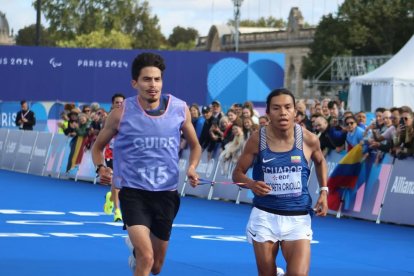 Sixto Moreta durante la prueba de los Juegos Paralímpicos donde quedó cuarto, pero que ascendió al tercero tras el doping del oro en París.