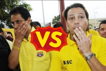 José Cevallos y Carlos Alfaro Moreno expresidentes del Barcelona SC.