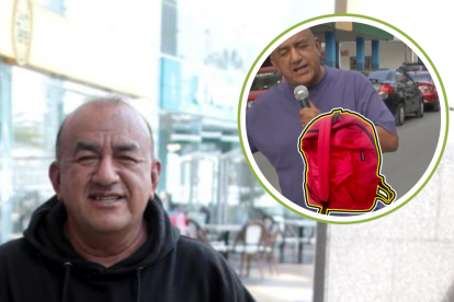 José Delgado perdió su mochila cuando estaba trabajando en el centro de Guayaquil