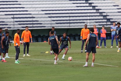 La selección ecuatoriana de fútbol se ha mantenido entrenando en la cancha del estadio George Capwell, al sur de Guayaquil.