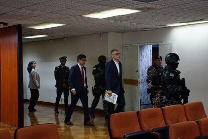 Jorge Glas llegó a la Corte Nacional este viernes 6 de junio por el caso Reconstrucción de Manabí.