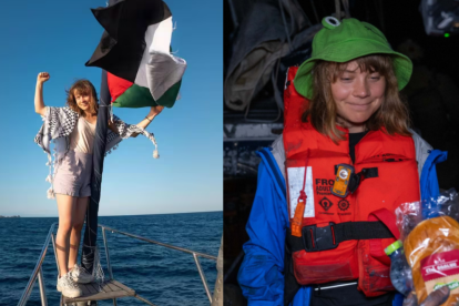 Greta Thunberg en su intento por llevar ayuda humanitaria a Gaza, interceptada por la Marina israelí mientras desafía el bloqueo impuesto a la franja.