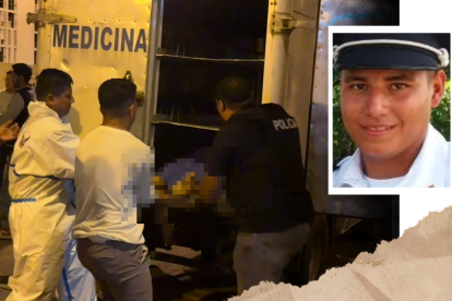 La madre se movilizó a la morgue del cantón para cumplir los trámites mortuorios.