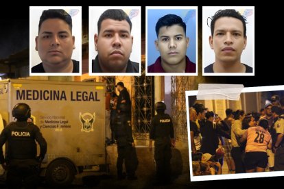 Los criminales irrumpieron en la vivienda y allí ejecutaron el múltiple crimen. Policía retiró los cadáveres para llevarlos en el vehículo de Medicina Legal.