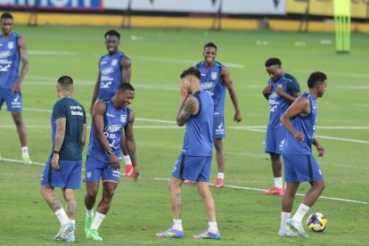 Entrenamiento de Ecuador del pasado domingo 8 de junio en el estadio Monumental, de Guayaquil.