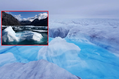 El derretimiento de la capa de hielo de Groenlandia, 17 veces más rápido que el promedio, resalta los efectos del cambio climático.