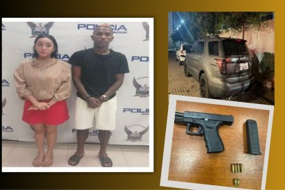 Miler Bolaños y Nicole Calmet fueron detenidos en Villa Club, La Auora, Daule, en Guayas.