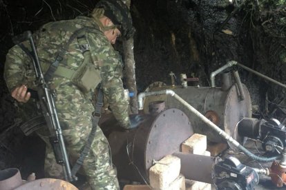 El lugar fue hallado a pocos kilómetros de Sucumbíos, pero en lado colombiano.