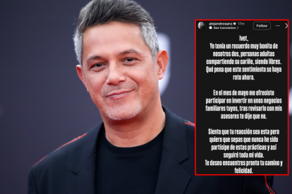 Sanz responde a través de sus stories en Instagram, aclarando su vínculo con Ivet Playà y sus acusaciones.