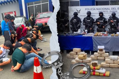 Los detenidos y las evidencias hallads durante los allanamientos.