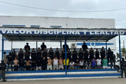 Los detenidos fueron presentados en Machala.