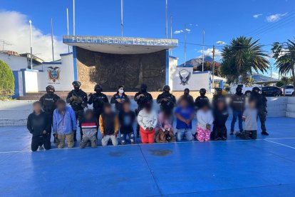 Los detenidos fueron llevados a la comandancia de policía de Ibarra.