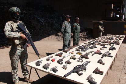 Las armas fueron destruidas en la acería Andec, al sur de la ciudad de Guayaquil, bajo supervisión de militares.