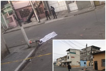 El servidor policial quedó tendido en una esquina.