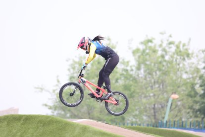 Tricolor. Doménica Azuero hace su carrera entre Ecuador e Italia donde se somete a prácticas.