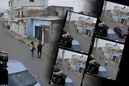 El ataque contra la mujer quedó registrado en las cámaras de seguridad.