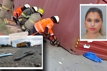 Éricka Beatriz Vera Párraga murió luego de que un contenedor le cayera encima.