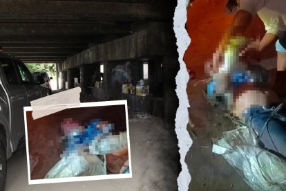 El hombre apenas podía hablar. Fueron los moradores quienes lo ayudaron a desatarse.