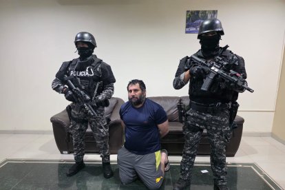 El líder de Los Choneros fue capturado por el Bloque de Seguridad.