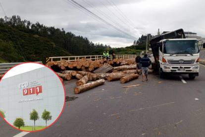 Accidente en Papallacta y caída de troncos en Píntag generaron una congestión vial