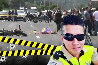 Tres sujetos son investigados por el asesinato del agente Cristhian Chávez, que iba de  Manta a Portoviejo.