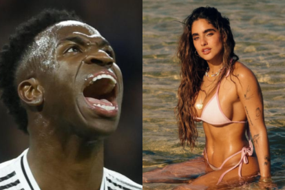 Vinícius Jr con la modelo Isabella Ladera