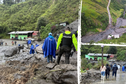 El aluvión se produjo en el kilómetro 100 de la vía Cuenca- Paute-Guarumales-Méndez, en el cantón Sevilla de Oro.