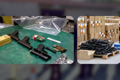 En el operativo Depuración Azul fueron incautadas armas de fuego, que serán sometidas a investigación.