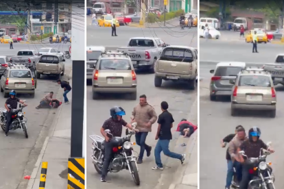 El robo habría sucedido en la avenida principal del cantón Durán, junto a una entidad financiera.