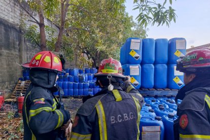 Personal bomberil trabajó en el sitio.