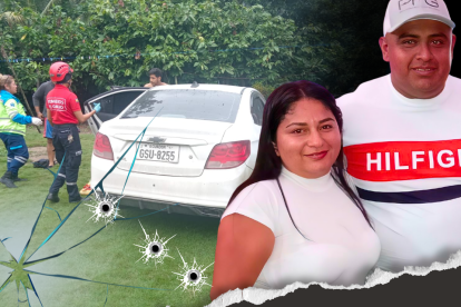 La pareja llegaba a su casa y al estacionar, un sujeto disparó un arma de fuego contra ellos.