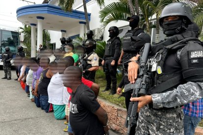 Un grupo de criminales detenidos fueron presentados en la comandancia de la Zona 8.
