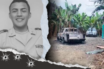 Entre plantaciones de banano hallaron el automotor que posiblemente fue usado en el crimen del policía en Pasaje
