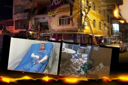 Además del herido, el estallido dejó daños en dos plantas de la vivienda.