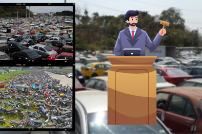 Vehículos retenidos en los patios de la ATM, próximos a ser subastados.