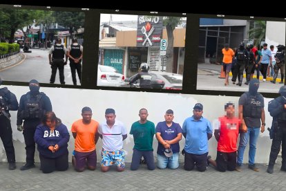 La Policía detuvo a seis personas: cinco hombres y una mujer, además aprehendió a un menor de edad,