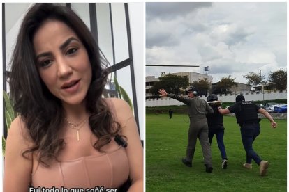 Salazar reapareció casi cuatro meses después de salir en libertad desde la cárcel de Ambato, en un helicóptero.